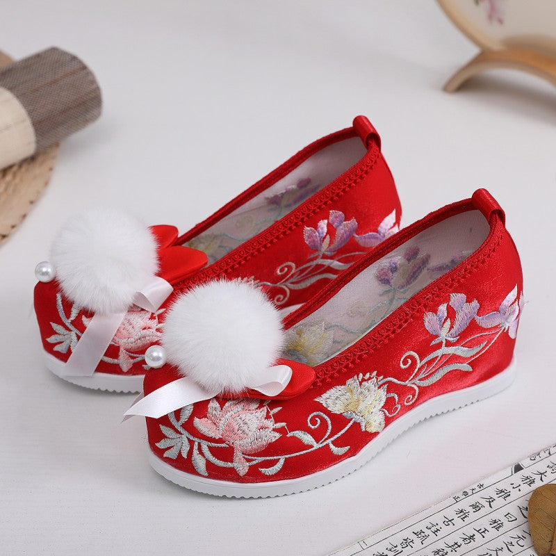 Style Everyday Joker Embroidery Height Increasing Canvas Shoes Newgew