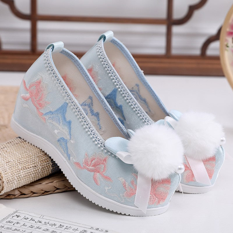 Style Everyday Joker Embroidery Height Increasing Canvas Shoes Newgew