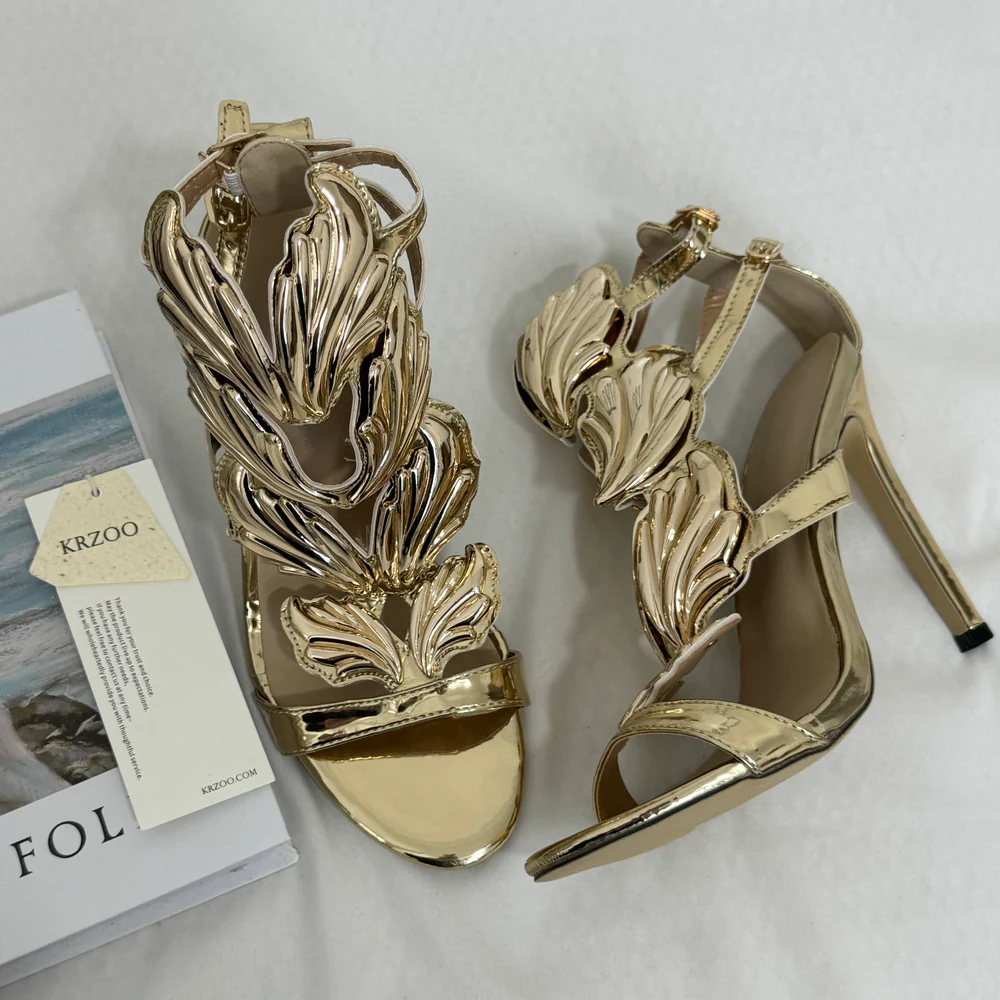 Stiletto Sandals With Metal Wings PinTow