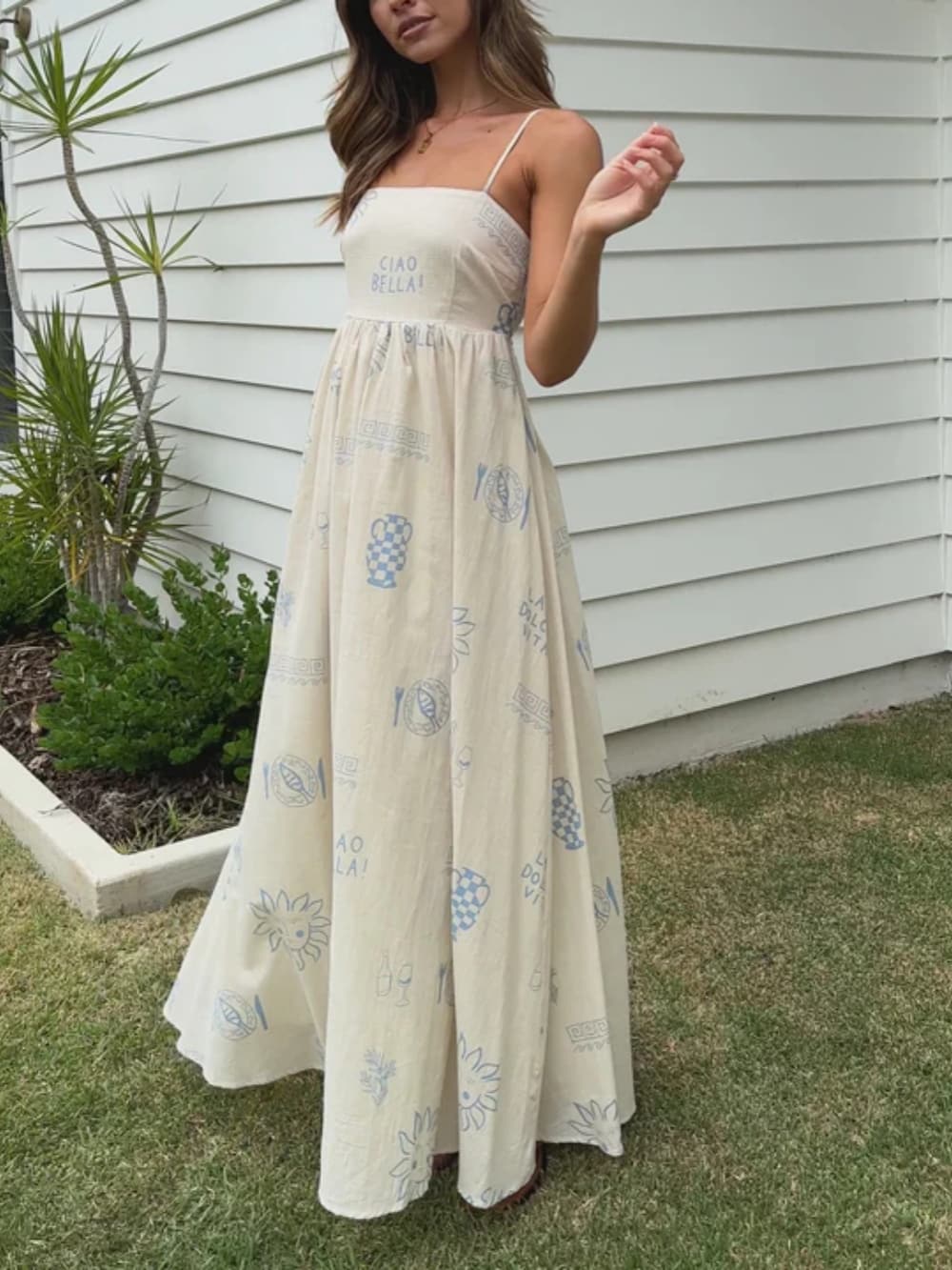 Chill Vibes Open-Back Spaghetti Strap Maxi Dress Newgew Dresses