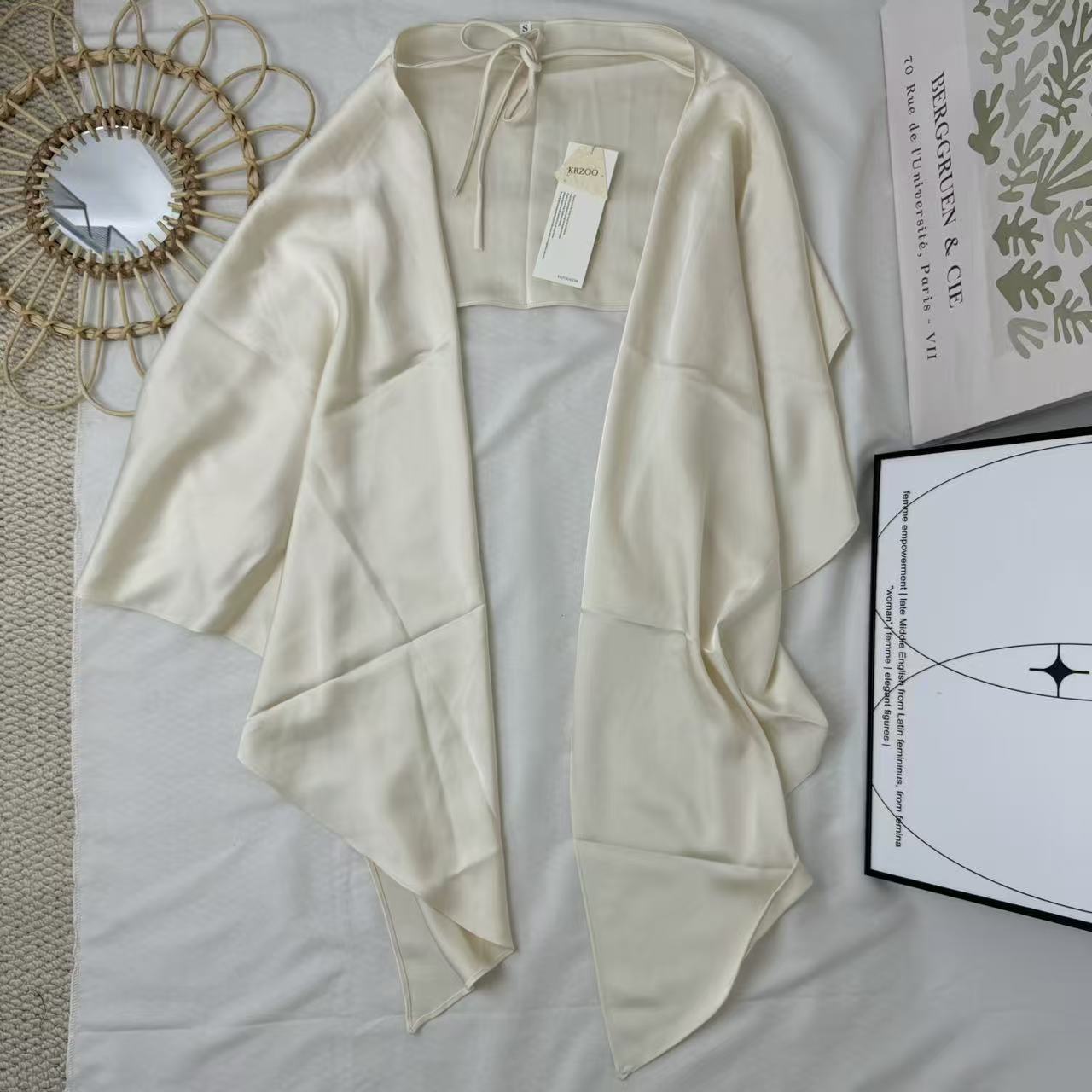 Lace-Covered Shawl-Neck Dress PinTow