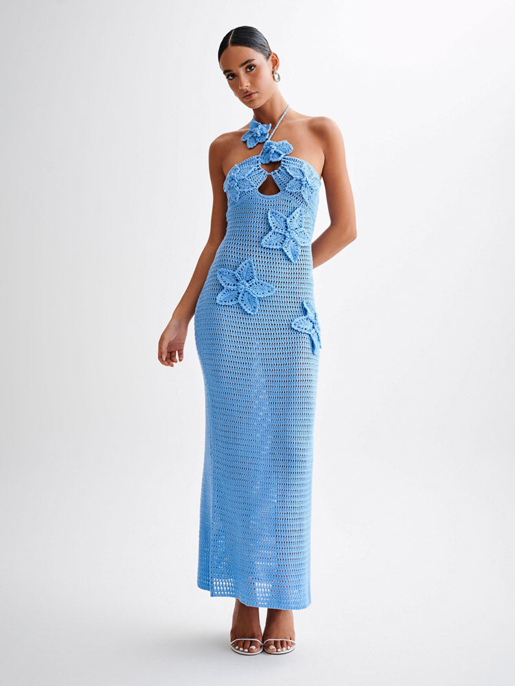Kyla Floral Crochet Maxi Dress Newgew Dresses