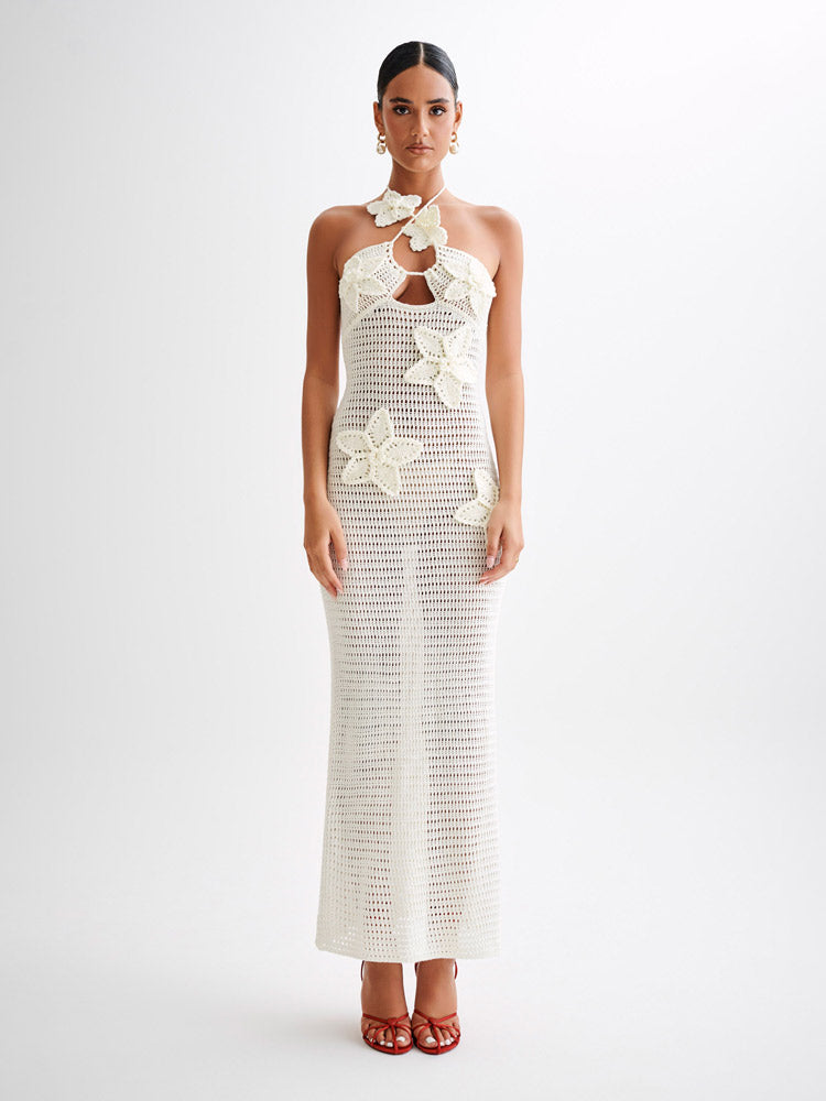 Kyla Floral Crochet Maxi Dress Newgew Dresses