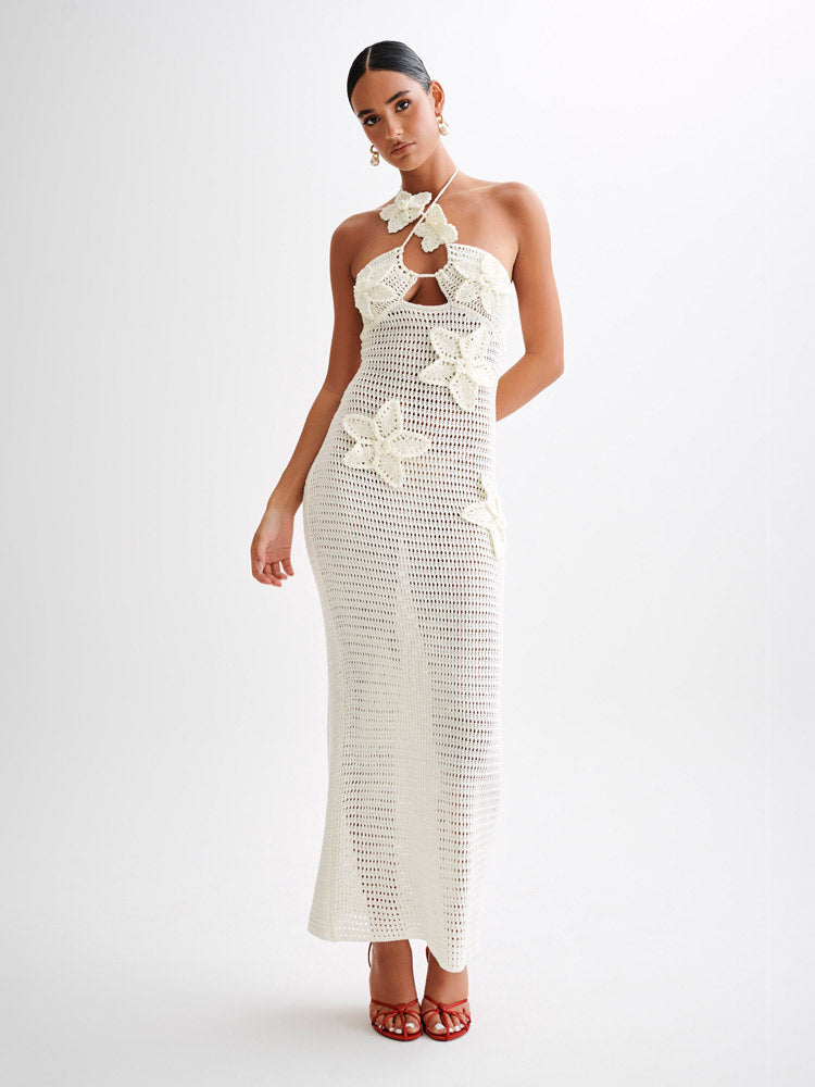 Kyla Floral Crochet Maxi Dress Newgew Dresses