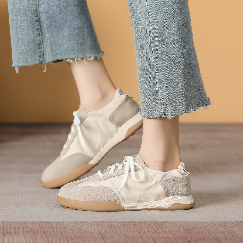 Women Patchwork Leather Comfort Soft Casual Shoes Newgew Shoes