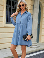 Relaxed Fit Denim Midi Dress Newgew Dresses