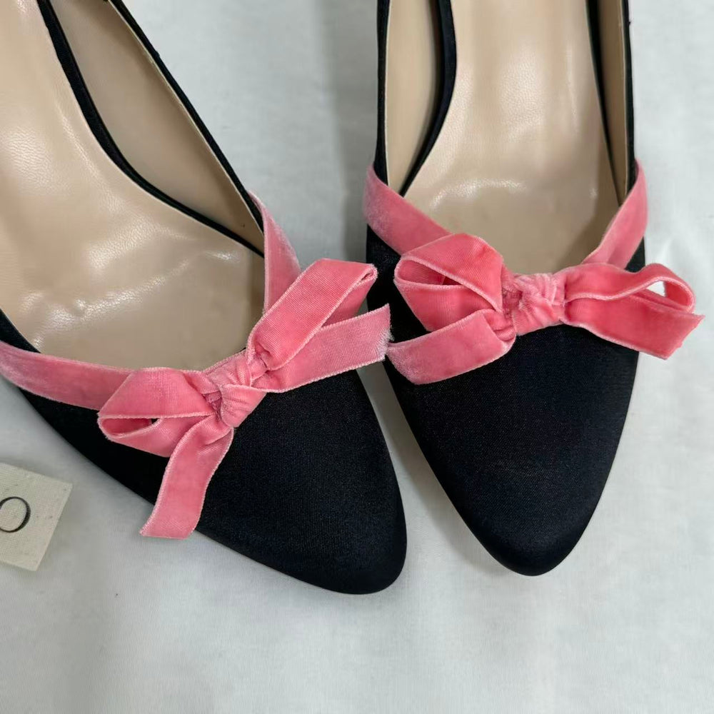 Bow-Knot Low-Cut High Heels PinTow