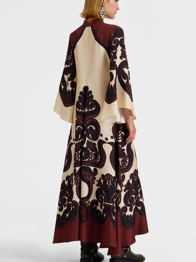 Grenadilla Print Satin Dress Newgew Dresses