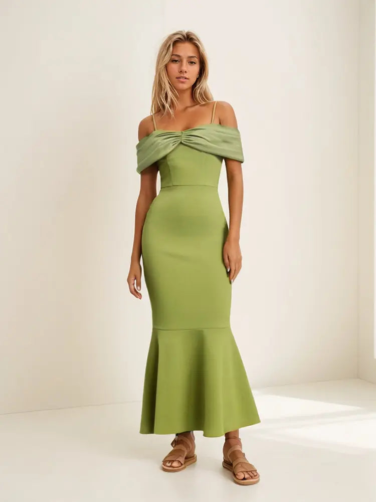 Chic Strappy Tiered Evening Dress Newgew Dresses