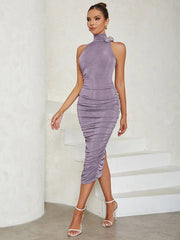 Vintage Ruched Sleeveless Gown Newgew Dresses