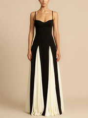 Elegance Panelled Tulle A-line Slip Maxi Dress Newgew Dresses
