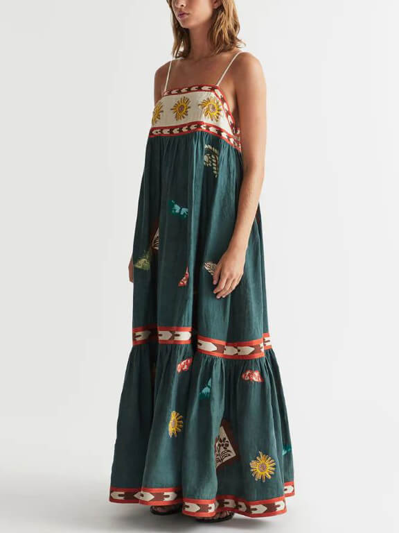 Summer Fun Unique Printed Midi Dress Newgew Dresses