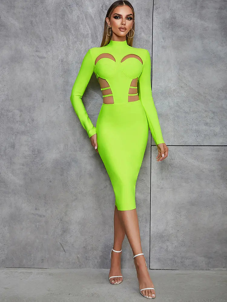 Vintage Cutout Backless Bandage Dress Newgew Dresses
