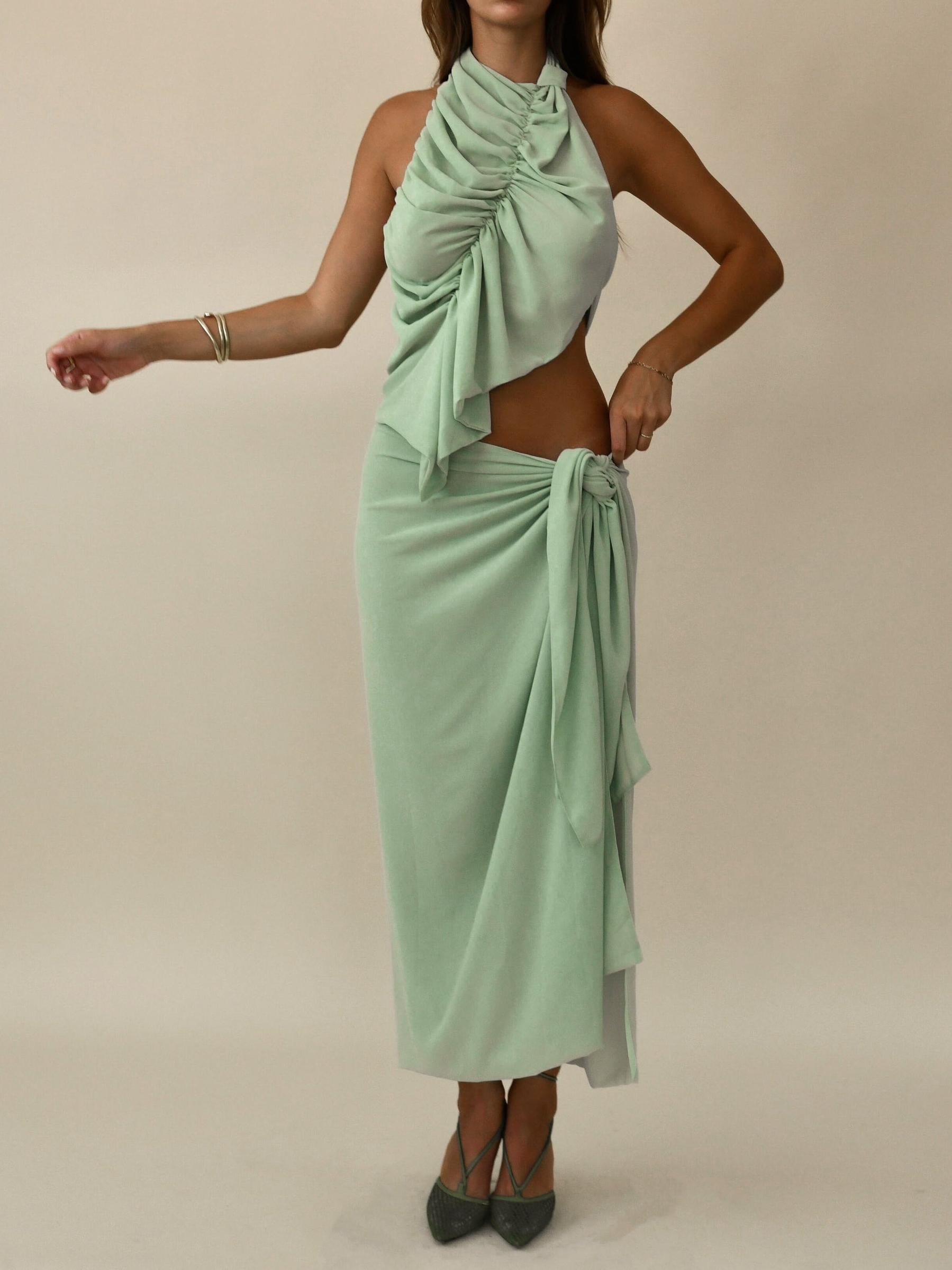 Whispers in Pistachio Maxi Dress Newgew Dresses