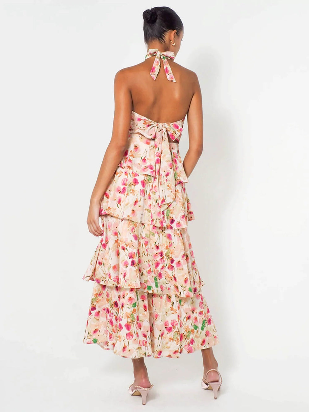 Halterneck Maxi Dress - Provence Bloom Newgew Dresses