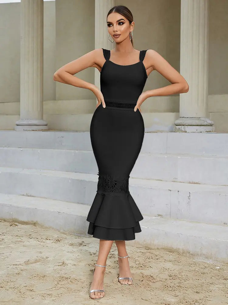 Lace Bandage Fish-tail Dress Newgew Dresses