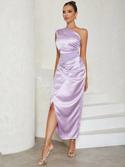 Sophisticated One-Shoulder Evening Dress Newgew Dresses