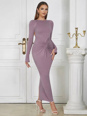 Chic Round Neck Ruffle Dress Newgew Dresses