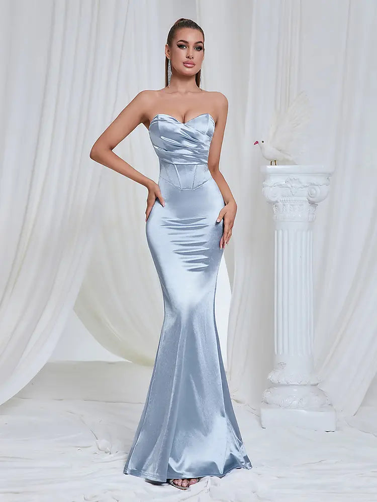 Strapless Fishtail Bodycon Evening Gown Newgew Dresses
