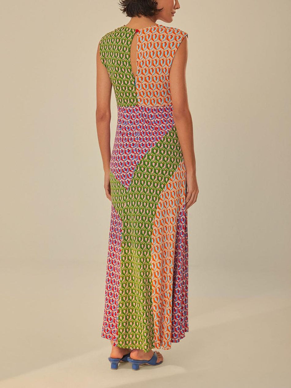 Mixed Cashew Knot Maxi Dress Newgew Dresses