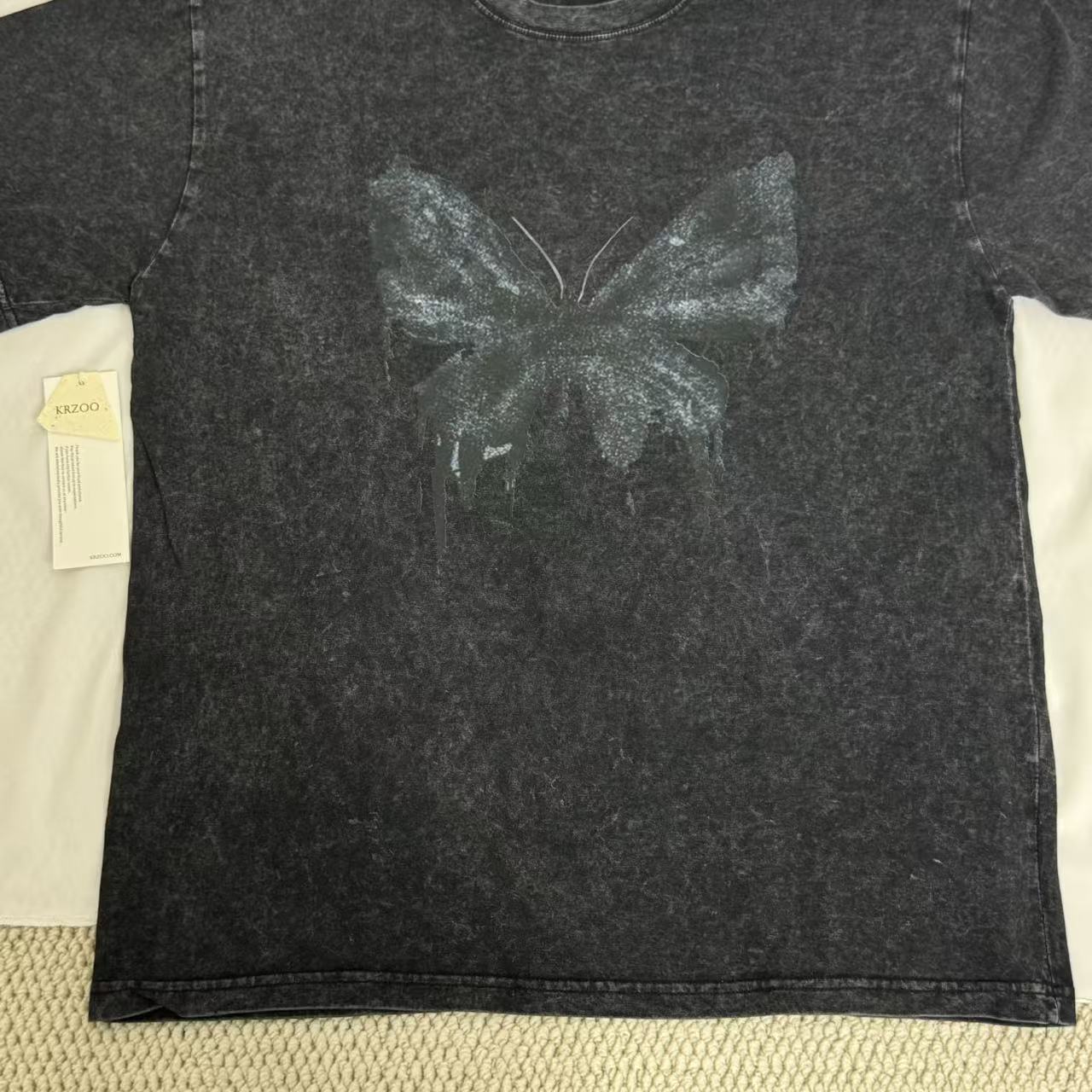 Printed Vintage-Wash Short-Sleeve T-Shirt PinTow