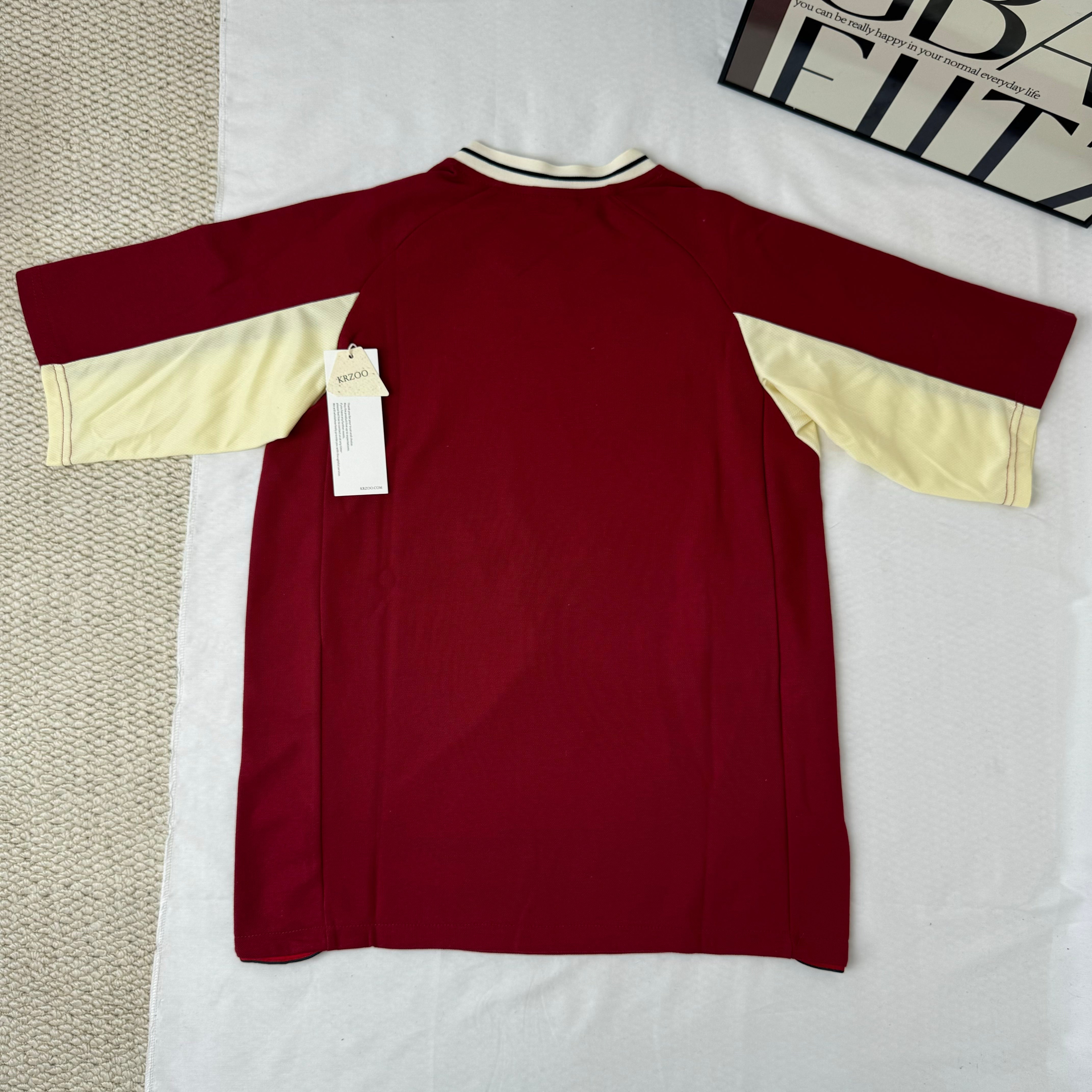 Quick-Dry V-Neck Short-Sleeve Sports Jersey PinTow