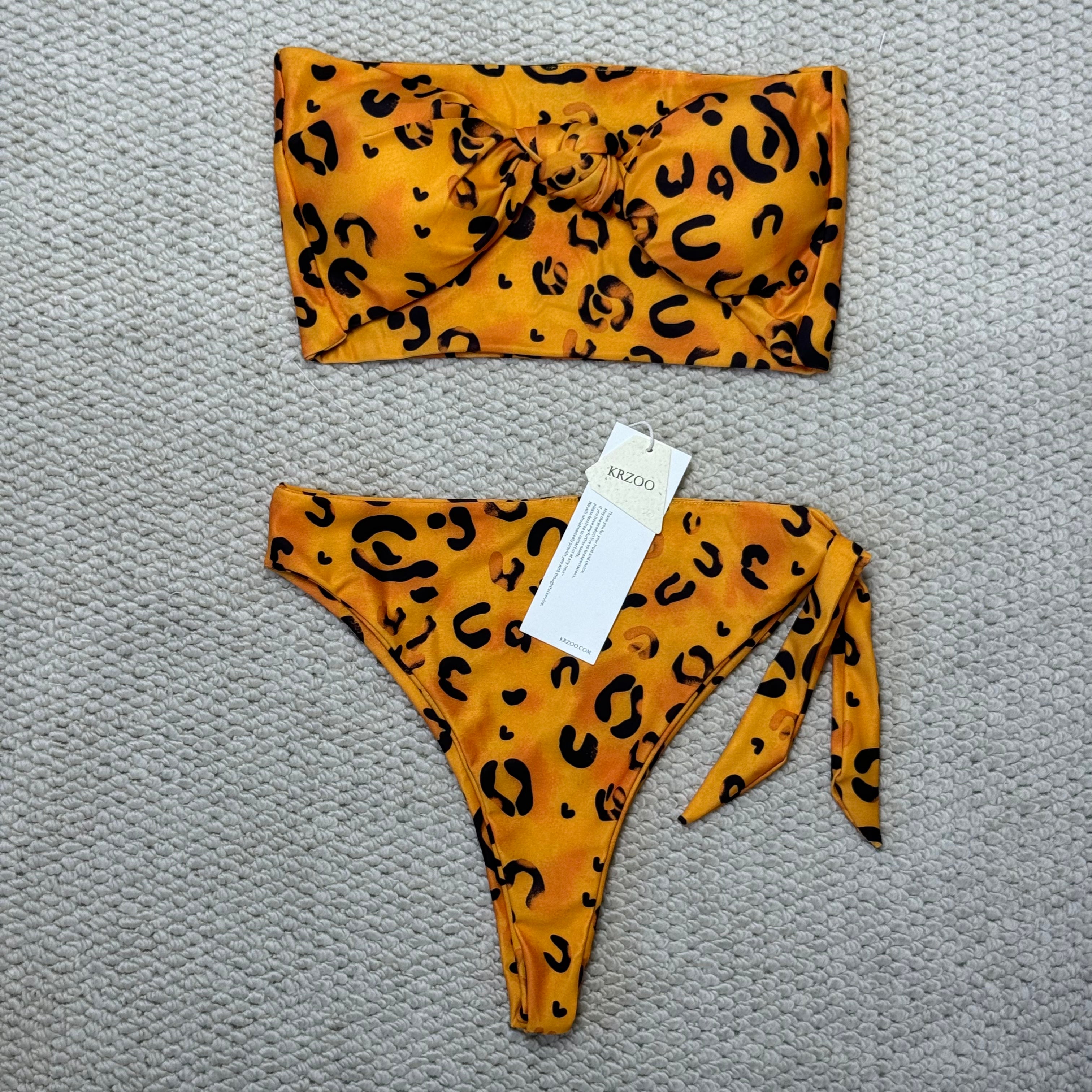 Leopard Print One-Piece Swimsuit PinTow