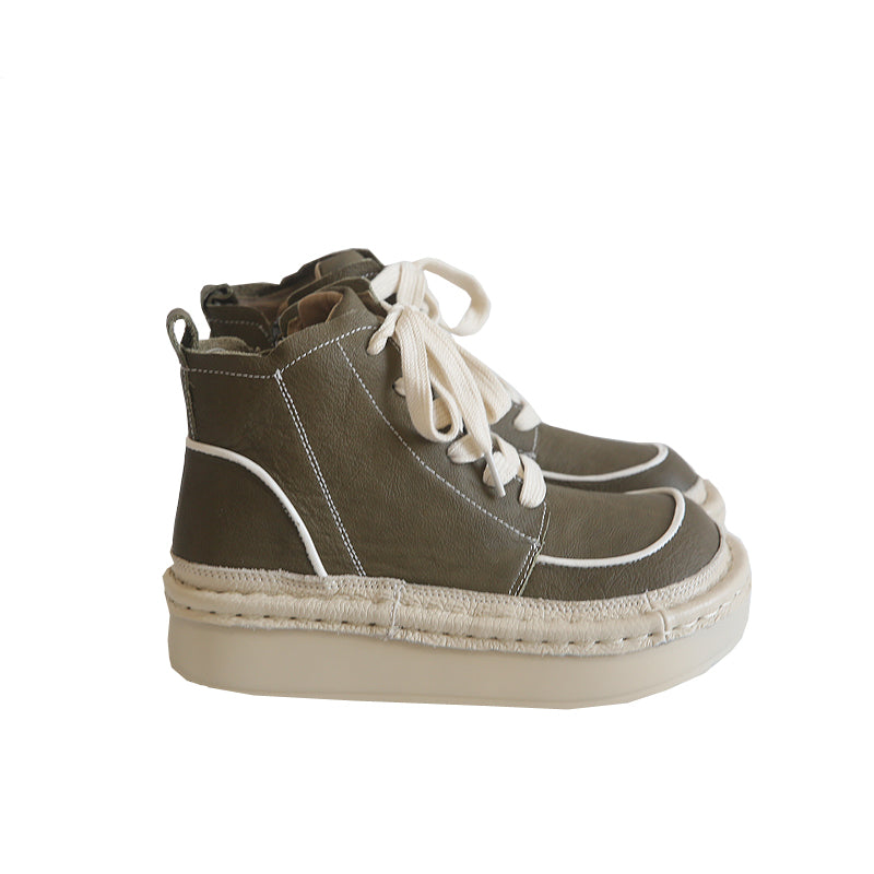Women Retro Autumn Winter Causal Platform Boots Newgew Shoes