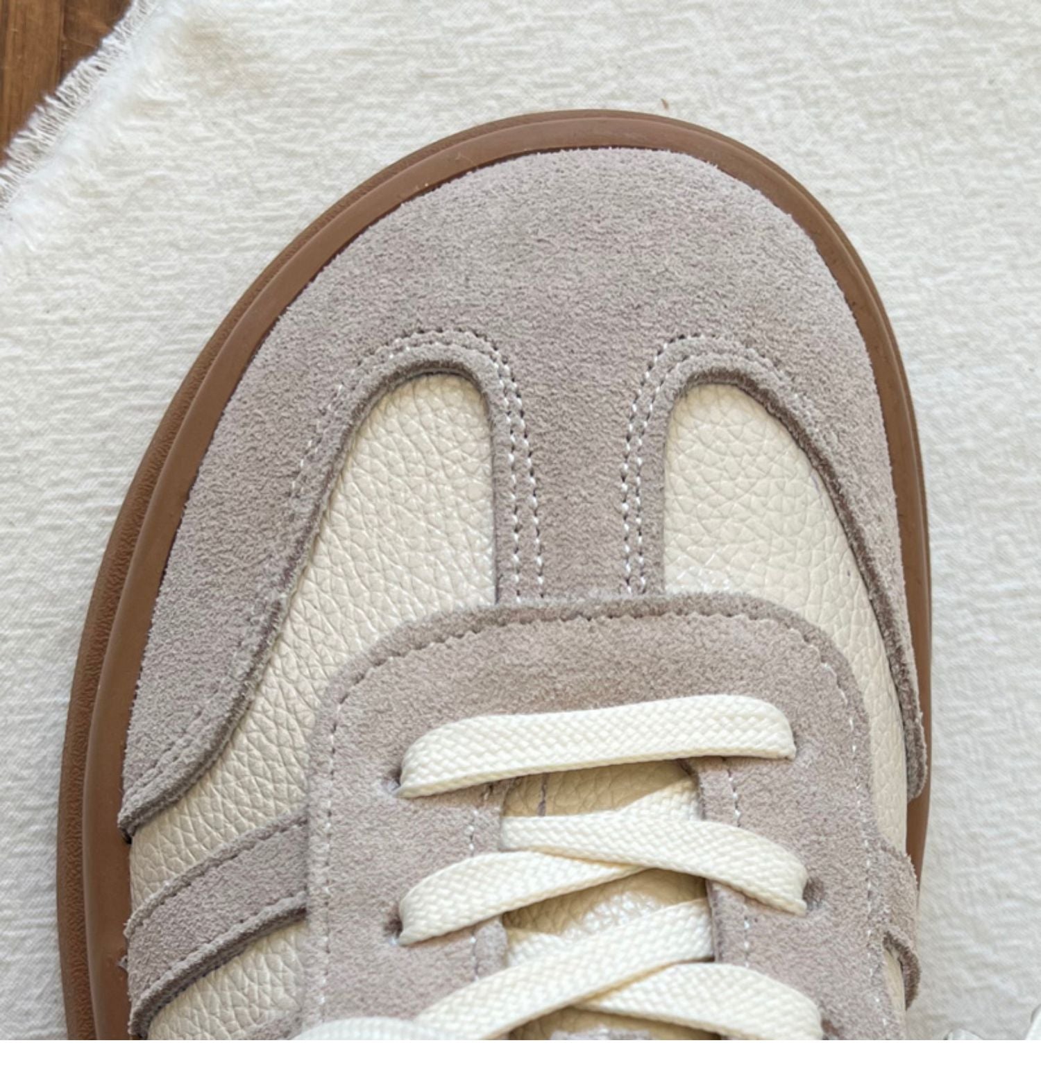 Women Patchwork Suede Leather Flat Casual Training Shoes Newgew Shoes