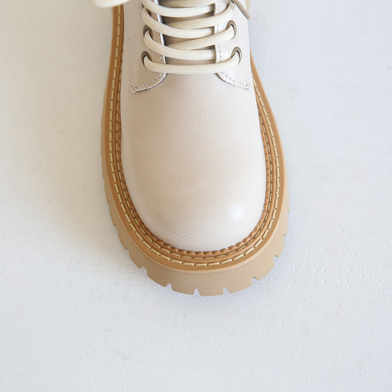 Women Retro Autumn Casual Buckle Thick Sole Boots Newgew Shoes