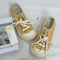 Versatile Round-Toe Platform Sneakers PinTow