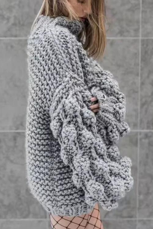 Knit Season Puff Sleeve Sweater NewGew