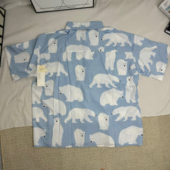 Short-Sleeved Shirt With All-Over Cartoon Print PinTow