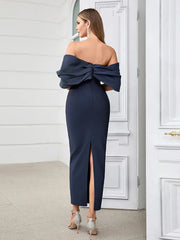 Pleated Bodycon Evening Gown Newgew Dresses