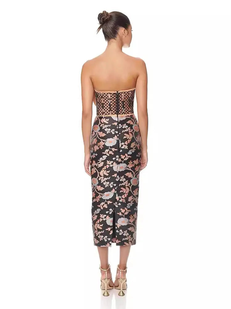 Chic Strapless Backless Tie-Back Dress Newgew Dresses