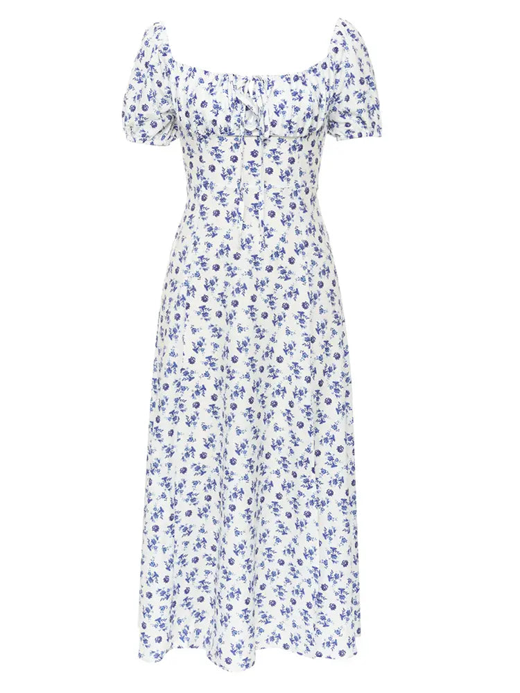 Floral Off-Shoulder Slit Dress Newgew Dresses