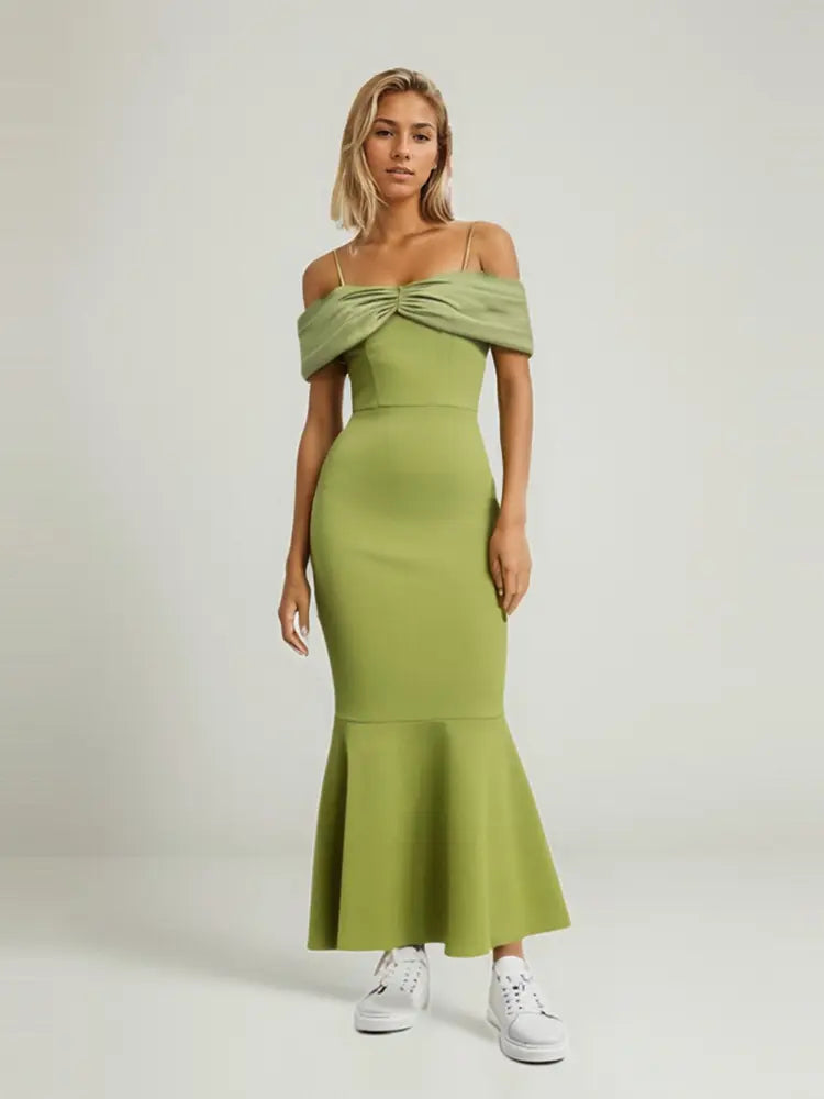 Chic Strappy Tiered Evening Dress Newgew Dresses