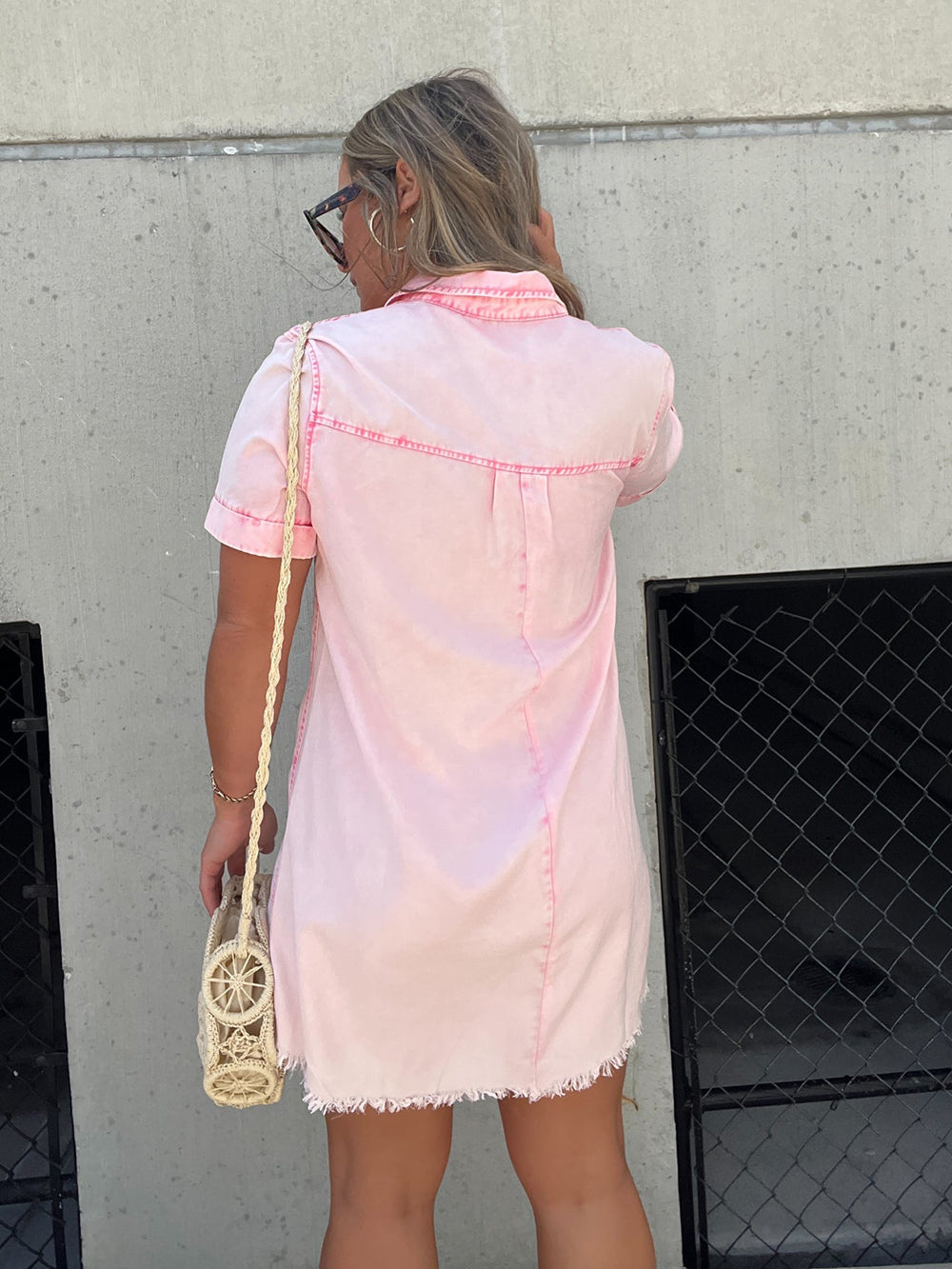 Happy Endings Tencel Shirt Dress Pink Newgew Dresses