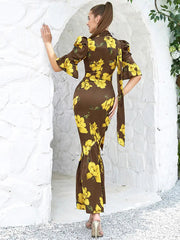 Vintage Puff Sleeve Slim Dress Newgew Dresses