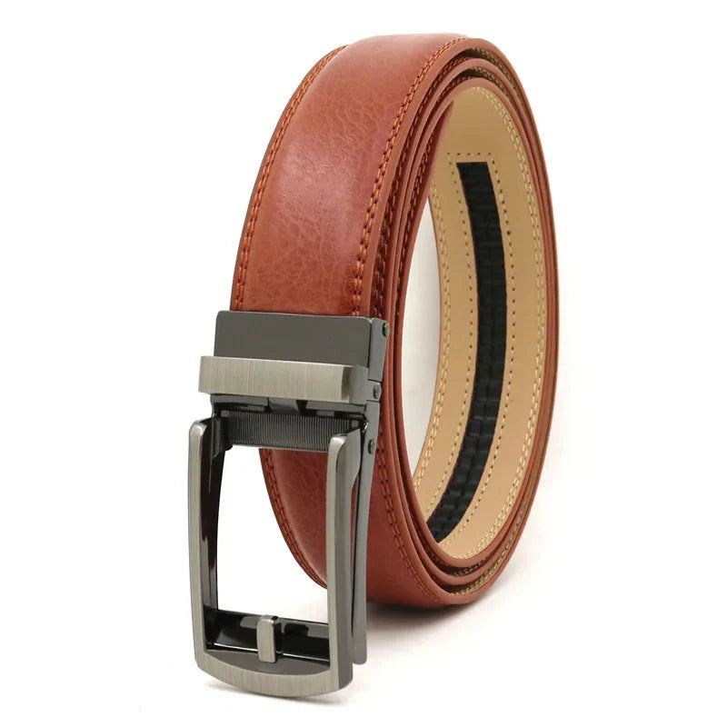 3.5cm Genuine Leather Automatic Buckle Belt Newgew