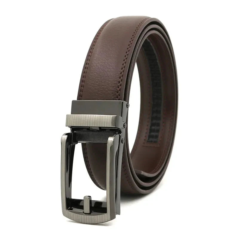 3.5cm Genuine Leather Automatic Buckle Belt Newgew