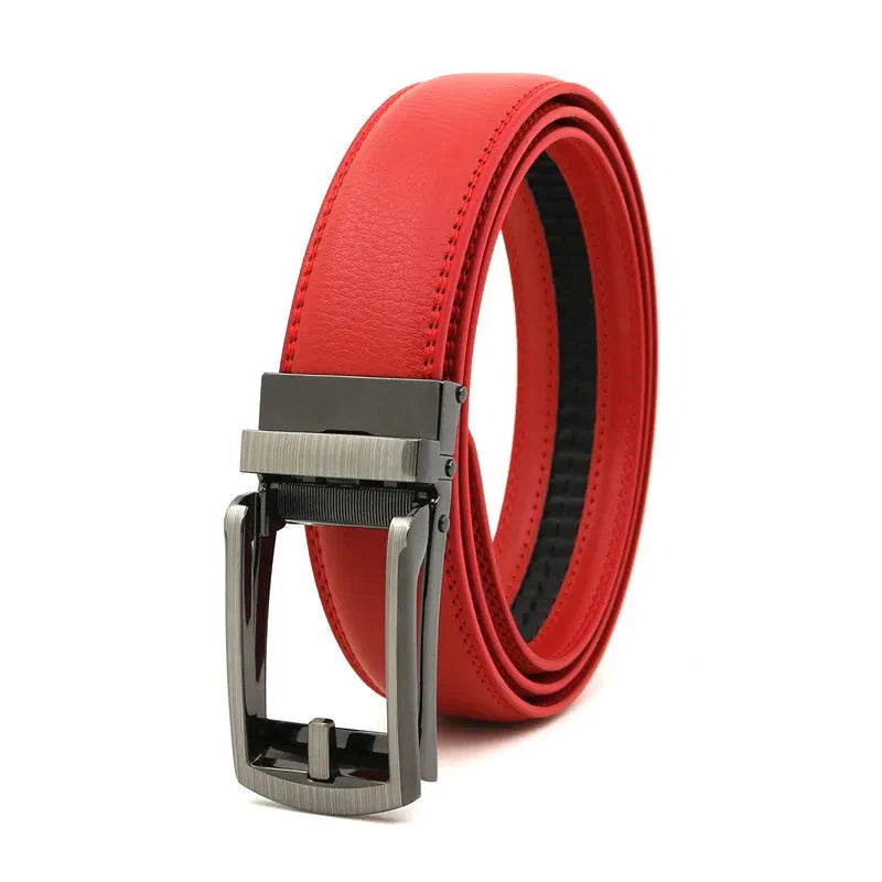 3.5cm Genuine Leather Automatic Buckle Belt Newgew