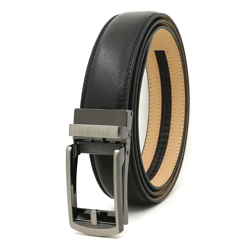 3.5cm Genuine Leather Automatic Buckle Belt Newgew