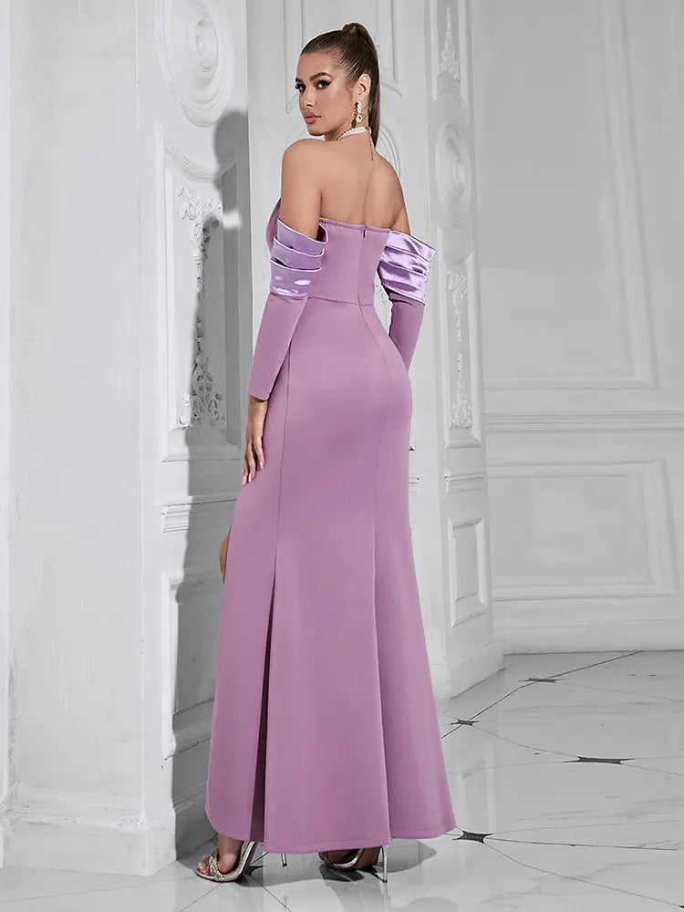 Pearl Halter Neck Long Sleeve Dress Newgew Dresses