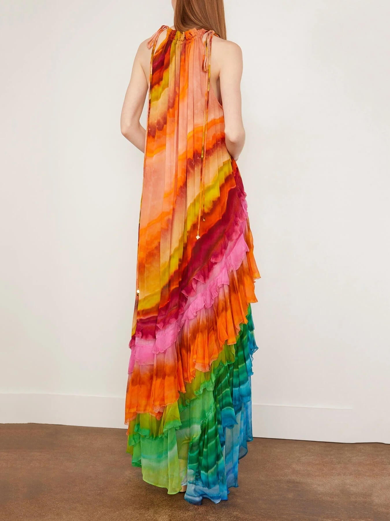 Iris Ruffle Gown in Multi Newgew Dresses