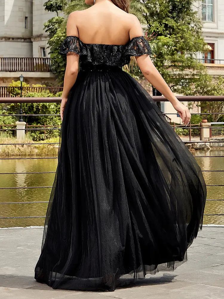 Strapless Sequin Mesh Dress Newgew Dresses