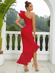 One-Shoulder Lace Mermaid Dress Newgew Dresses