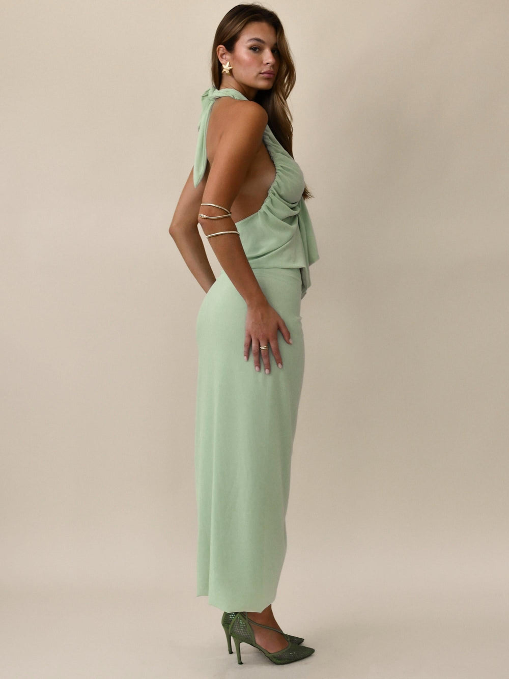 Whispers in Pistachio Maxi Dress Newgew Dresses