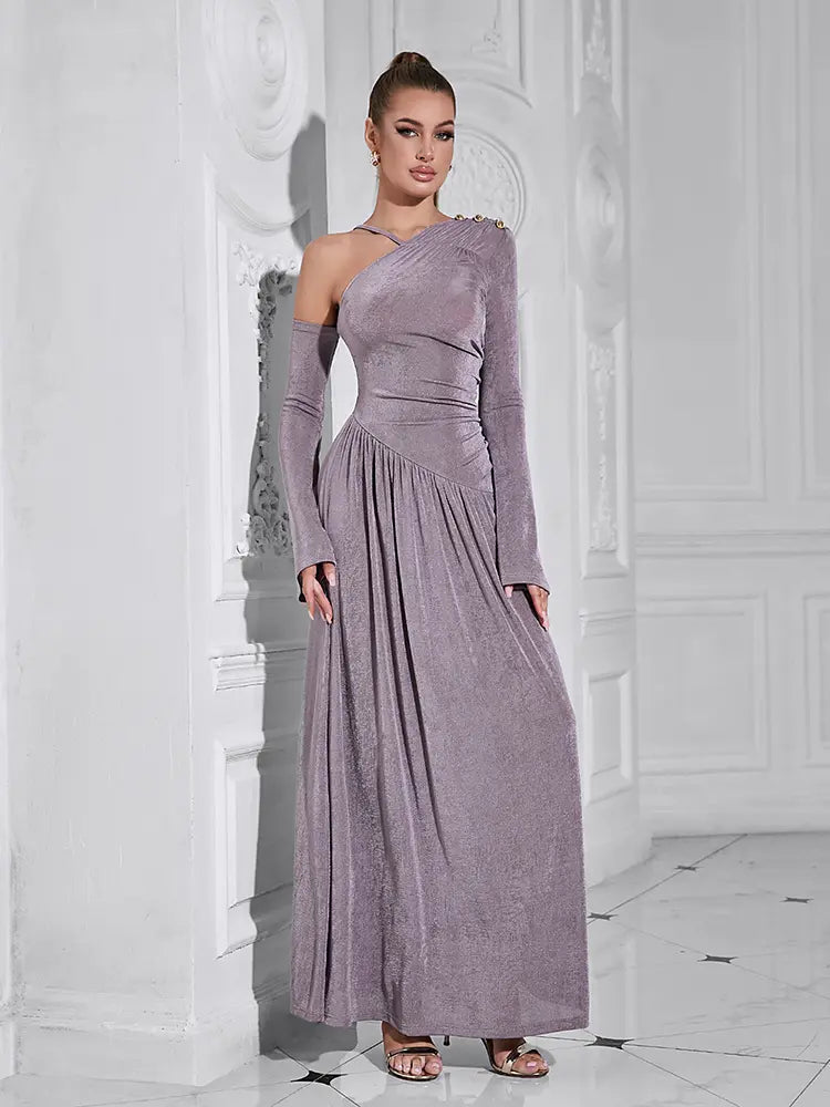Asymmetric One-Shoulder A-Line Dress Newgew Dresses