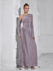 Asymmetric One-Shoulder A-Line Dress Newgew Dresses
